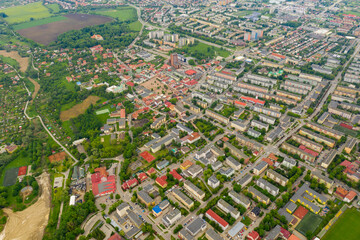 aerial view of the city