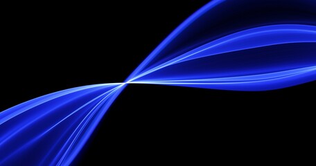 Abstract blue lines background. Flow dynamic wave. Digital data structure. Future mesh or sound wave. Motion visualization. Magic vector illustration.