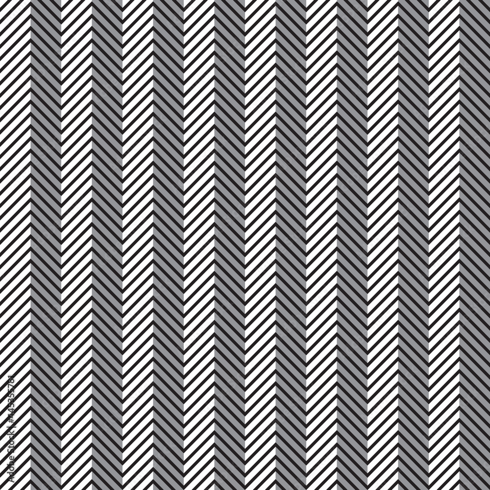 Poster black and white zigzag seamless design for pattern and background