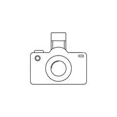 digital photo camera. Line art 