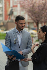 Talkking and smiling