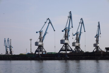 cranes in port