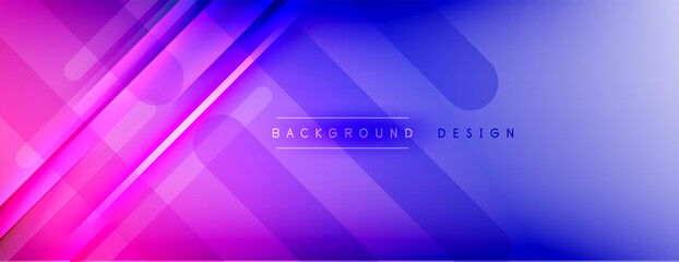 Abstract background - lines composition created with lights and shadows. Technology or business digital template. Trendy simple fluid color gradient abstract background with dynamic