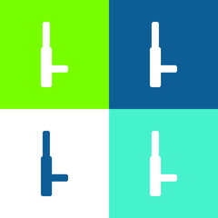 Baton Flat four color minimal icon set