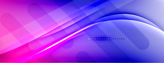 Abstract background - lines composition created with lights and shadows. Technology or business digital template. Trendy simple fluid color gradient abstract background with dynamic