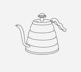 vector coffee maker kettle pourer illustration 