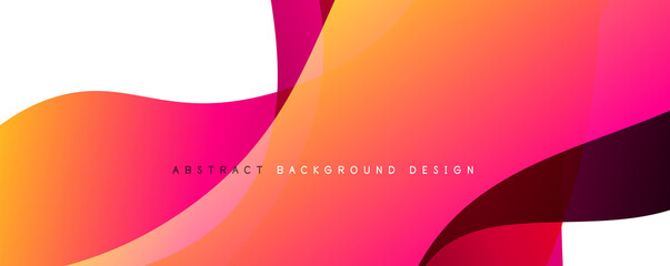 Trendy simple fluid color gradient abstract background with dynamic wave line effect. Vector Illustration For Wallpaper, Banner, Background, Card, Book Illustration, landing page