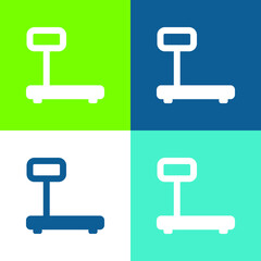 Big Scale Flat four color minimal icon set