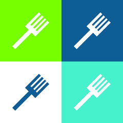 Big Fork Flat four color minimal icon set