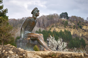 Lermontov monument on the Red Sun mountain in Kislovodsk