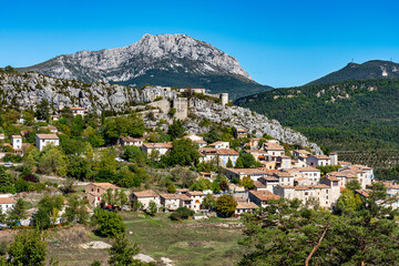 Fototapeta na wymiar Trigance in Verdon Gorge, Gorges du Verdon in Provence, France