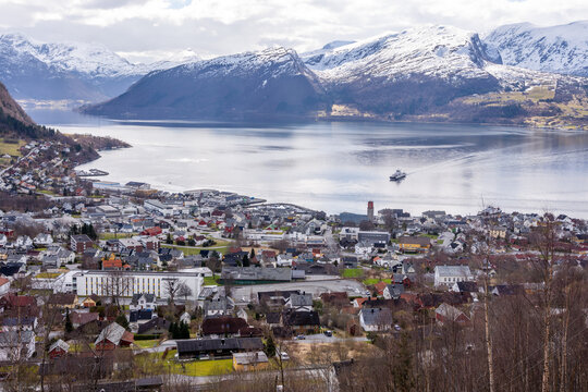 Nice winter landscape in Volda, Norway
