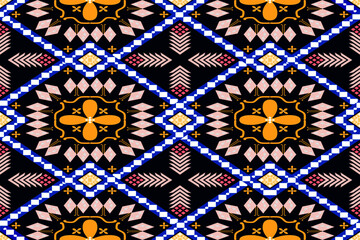 Vector,illustator,Geometric ethnic ikat seamless pattern,Patterns design for fabric,wallpaper,background,wall,tile,carpet,wrapping,clothing,batik,Abstract ethnic geometric pattern