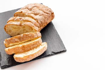 Close up of whole grain bread on cuttin board