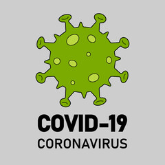 Coronavirus disease covid-19. Cartoon vector image