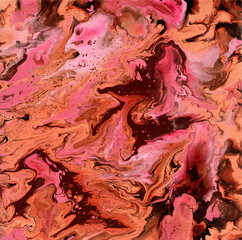 background abstraction texture. Illustration of liquid acrylic resin. Divorces and smooth lines of paint, colors. Pearl modulations. Epoxy. Stone. Mars