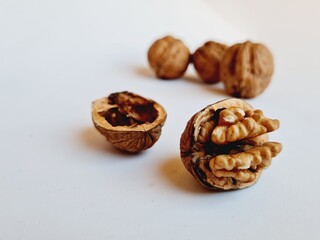 open walnut close-up