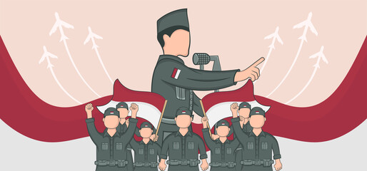 Indonesia independence day banner style