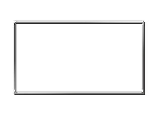 Metal look, Metallic, Rectangular frame. Rectangular frame with sharp corners .3d illustration