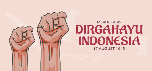 Indonesia independence day banner style