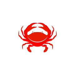 A Crab vector illustration. Vector seafood product isolated on a white background.