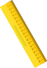 School supplies. Ruler. Flat design.