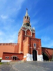 Tower and walls of the Moscow Kremlin