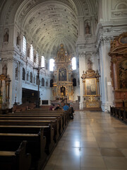 Fototapeta premium Beautiful interior decoration of the Catholic cathedral