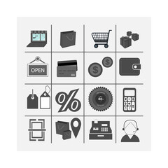 Shopping icons set Vector design