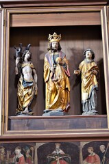 Obraz premium Bamberg, Germany: Interior of Bamberg Cathedral, a late Romanesque building with four towers