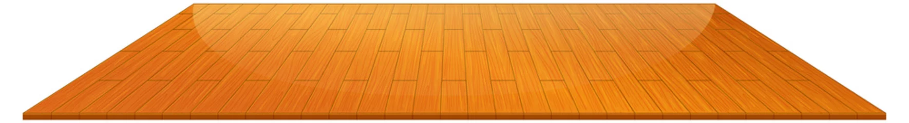 Door stickers Kids Wooden floor tiles isolated on white background