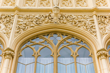 Closeup of a window of the historic castle in Lednice, Czech Republic © venemama
