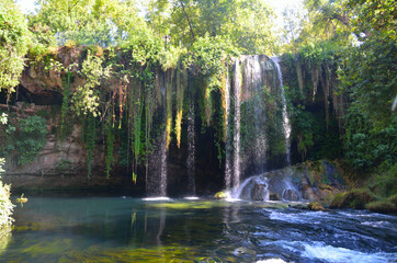 Upper Duden Falls. River Duden in Turkey