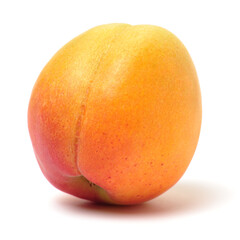 Fresh apricot fruits isolated on white background