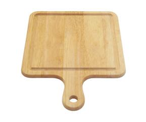 Natural cutting board isolated on white background	