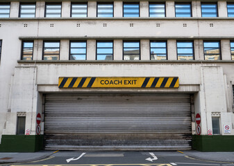 Closed coach exit.
