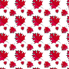 Autumn Pattern. Stock graphics. Leaves