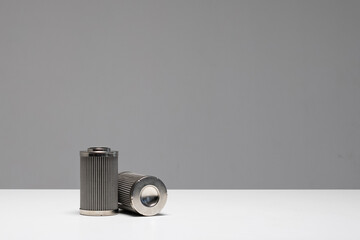 oil filters for cars on a white background