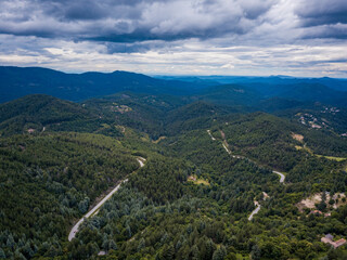 Fototapeta premium Beautiful Franch landscape with a road going through