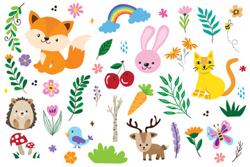 cute hand drawn doodle for kid. Vector illustration of Doodle cute for design elements.
