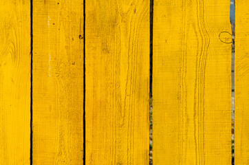 Yellow plank fence