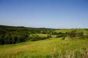 field and blue sky