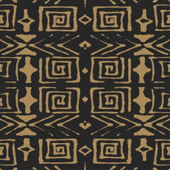 Ethnic Vector Boho Rug. Chocolate Graphic Decoration. Carpet Trendy Geometric. Brown Tapestry Handmade. Chocolate Abstract Mosaic. African Design. Pillowcase Bohemian Hippie.