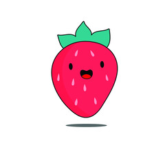 Obraz premium strawberry isolated on white background