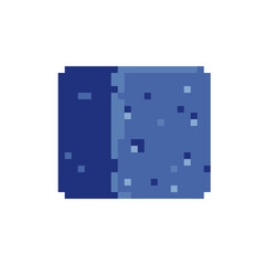 Сoncrete block pixel art icon. Cube textures set for computer games. Piece of stone. Design for logo and app. Element nature brick. Isolated vector illustration.