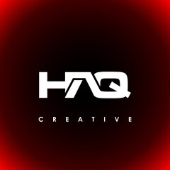 HAQ Letter Initial Logo Design Template Vector Illustration