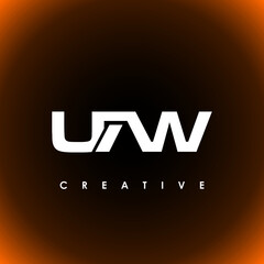 UAW Letter Initial Logo Design Template Vector Illustration