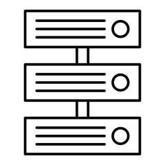 Vector Server Outline Icon Design