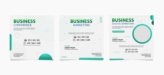 Modern poster, brochure digital banner for elearning,seminar,business template on square size