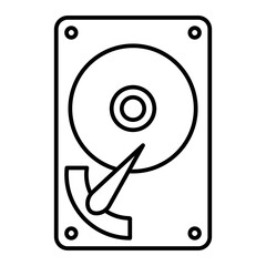  Vector Hard Disk Outline Icon Design